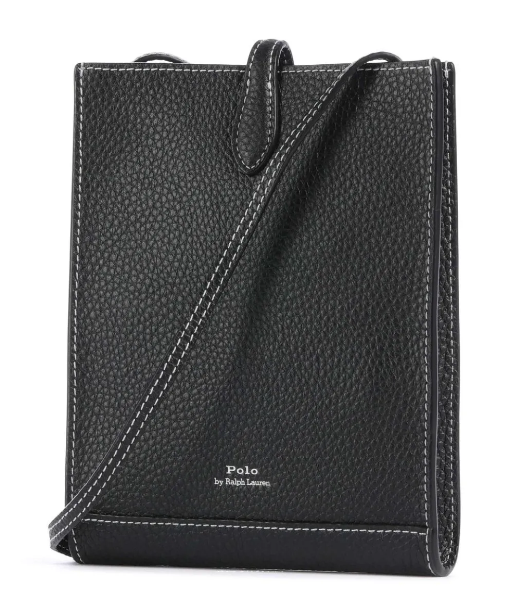 Play Umhängetasche genarbtes Rindsleder schwarz