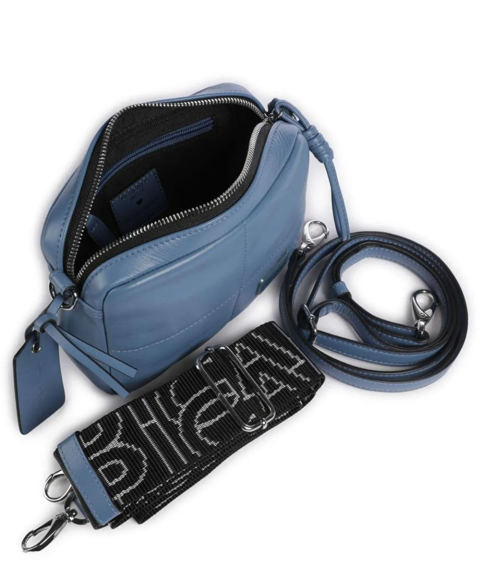 Plaza Umhängetasche weiches Rindsleder blaugrau