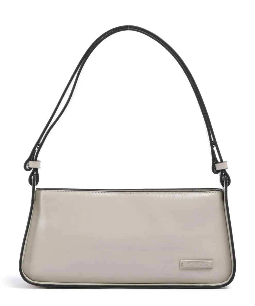 Franzis Lack Distressed S Schultertasche Leder taupe