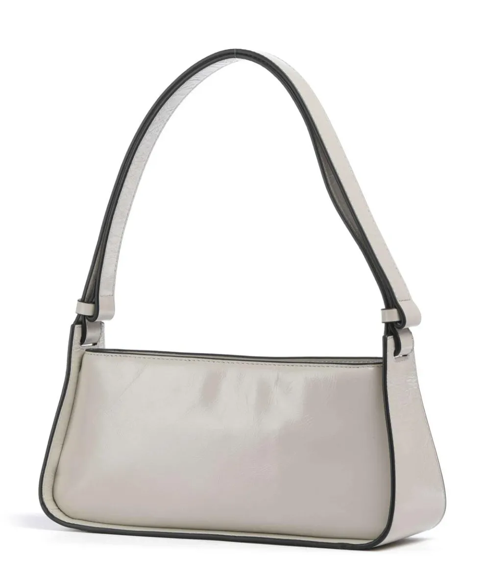 Franzis Lack Distressed S Schultertasche Leder taupe