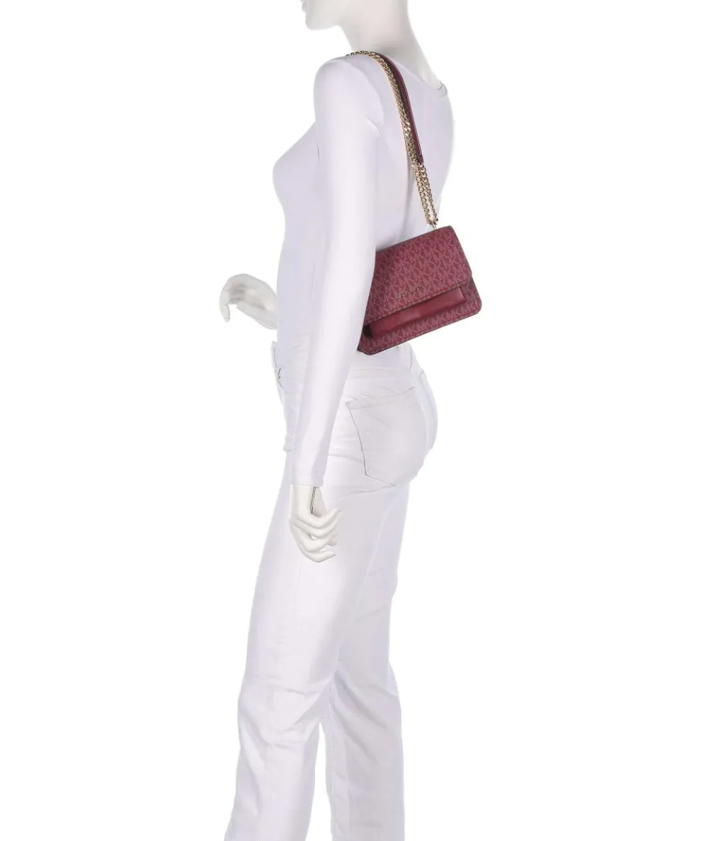 Claire Small Schultertasche Lederimitat wein