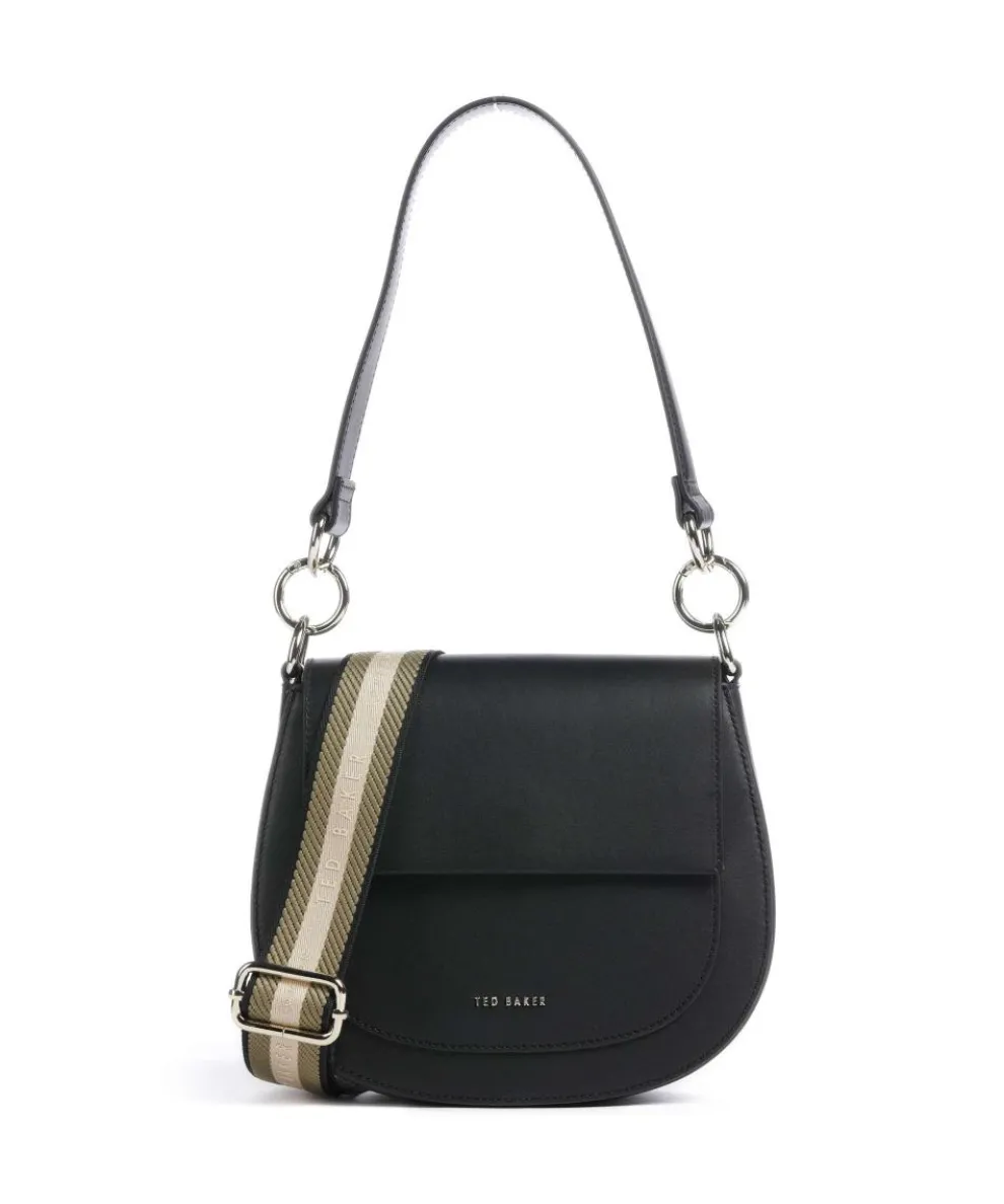 Darcell Schultertasche fein genarbtes Rindsleder schwarz