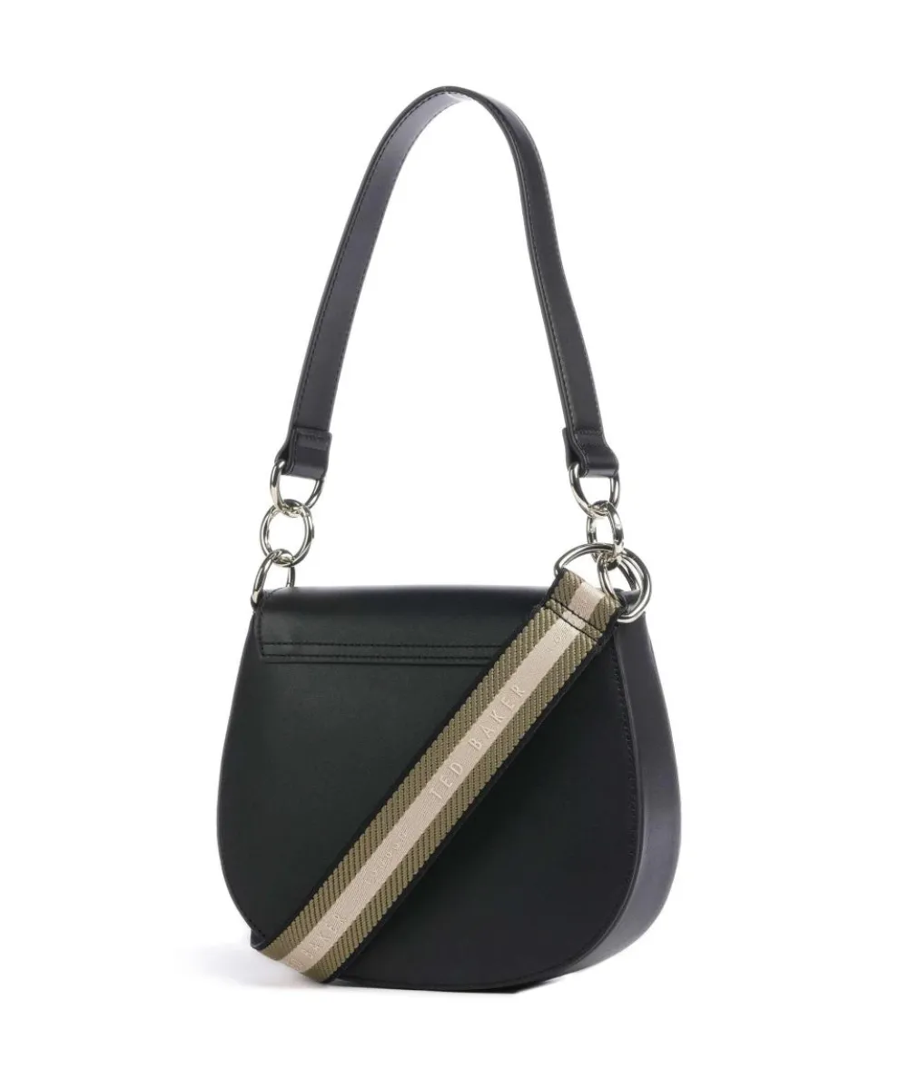 Darcell Schultertasche fein genarbtes Rindsleder schwarz