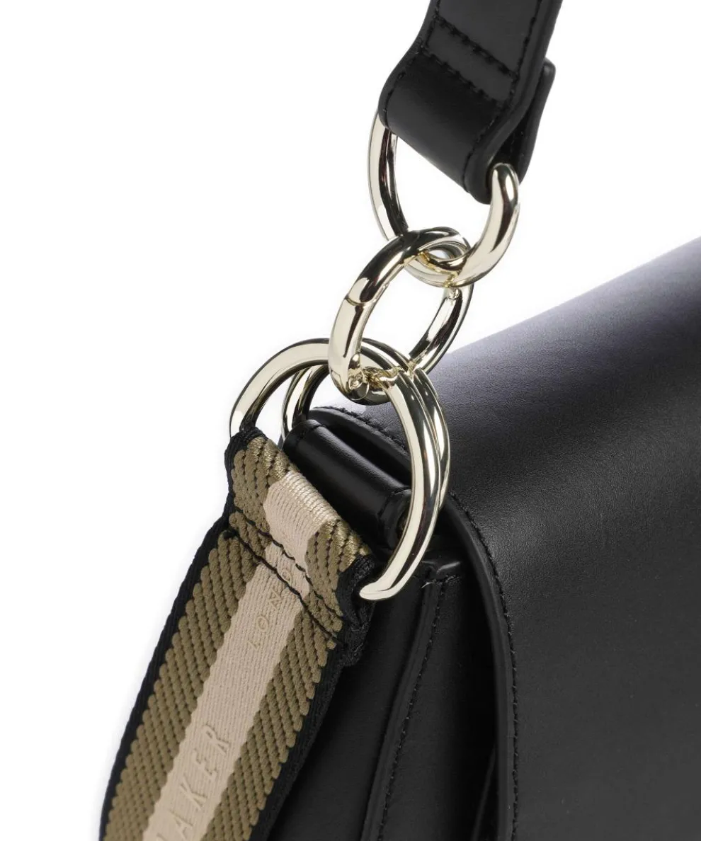 Darcell Schultertasche fein genarbtes Rindsleder schwarz