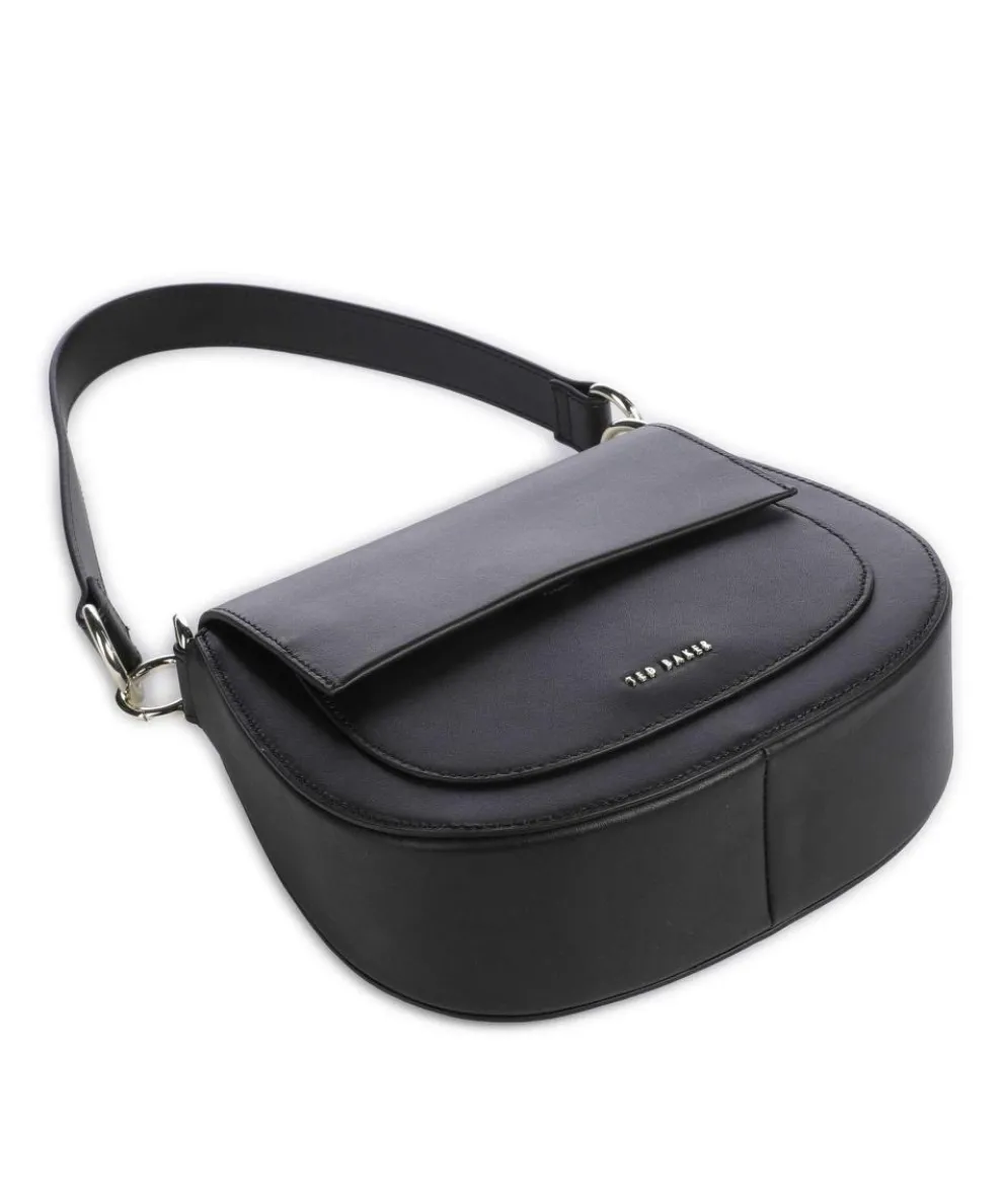 Darcell Schultertasche fein genarbtes Rindsleder schwarz