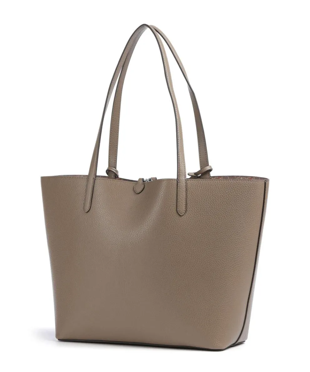 Medium Shopper Lederimitat taupe