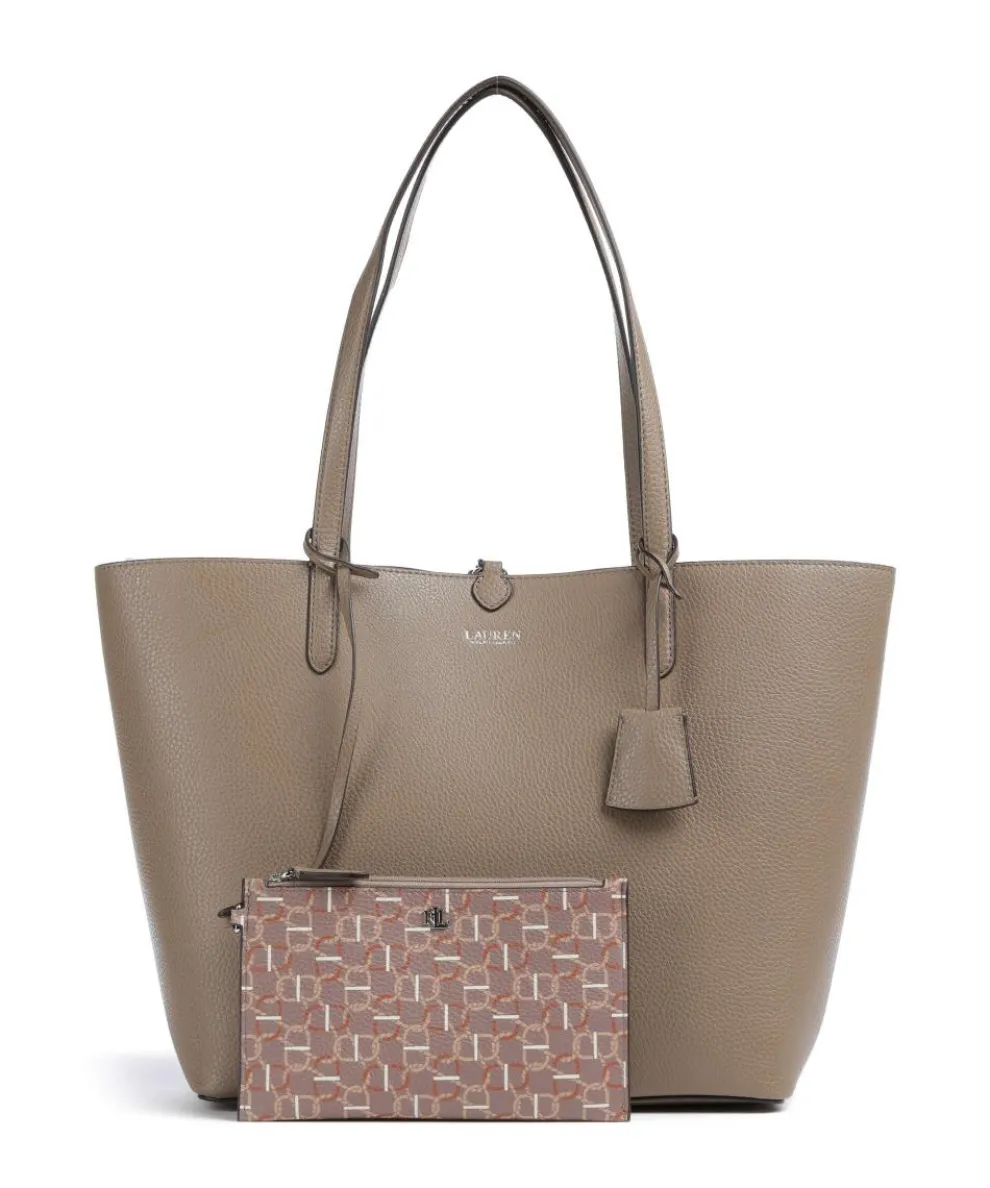 Medium Shopper Lederimitat taupe