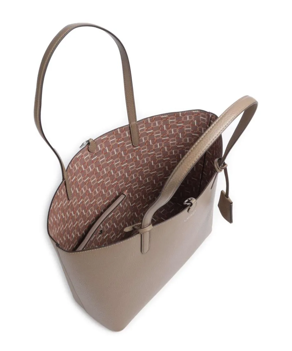 Medium Shopper Lederimitat taupe