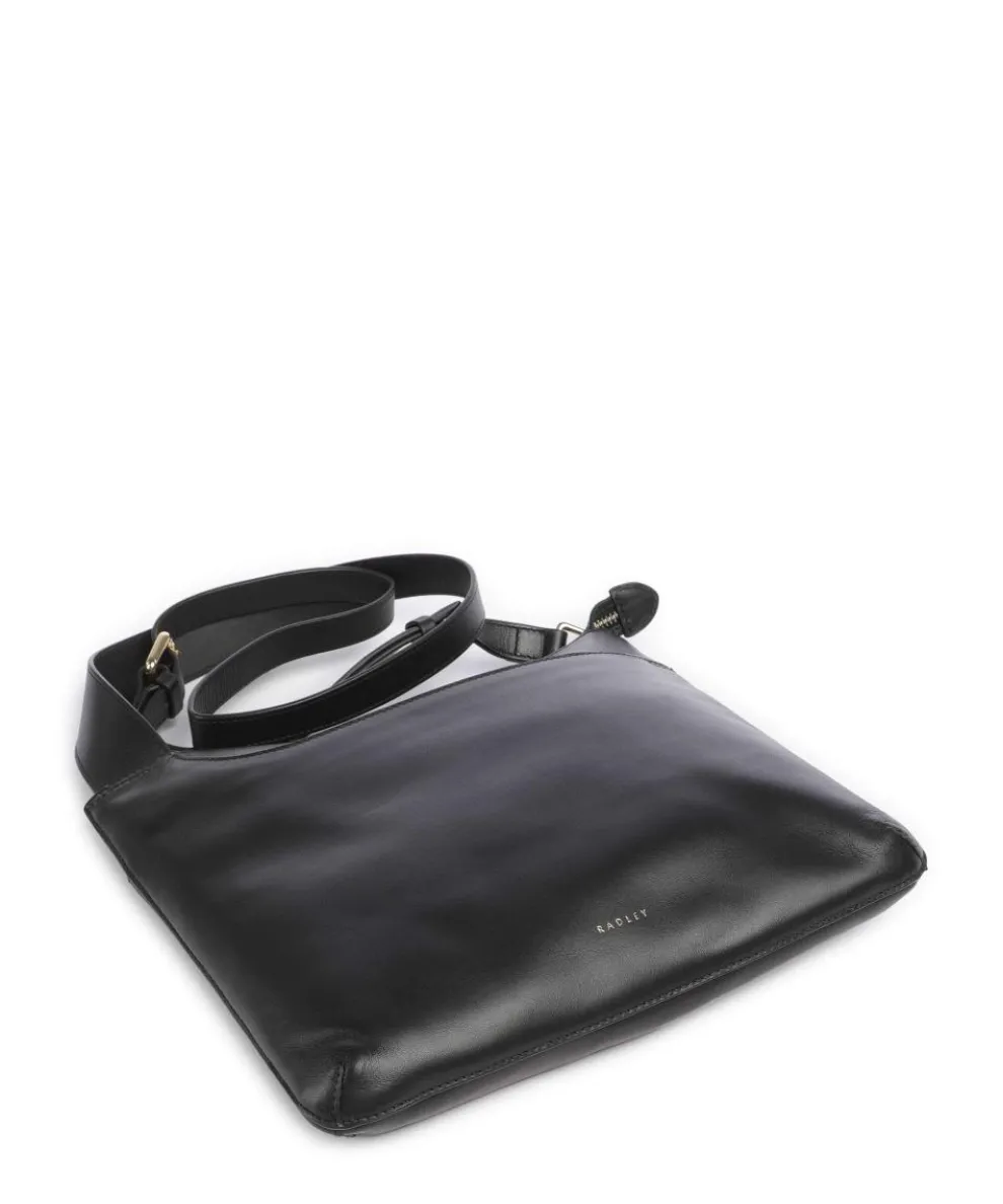 Pockets Large Umhängetasche fein genarbtes Leder schwarz