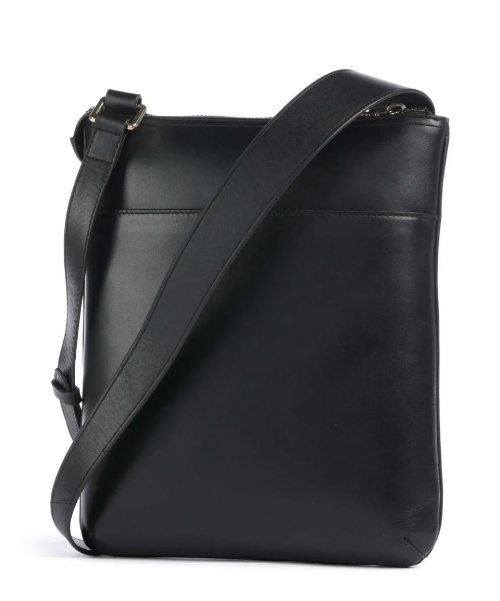 Pockets Small Umhängetasche fein genarbtes Rindsleder schwarz