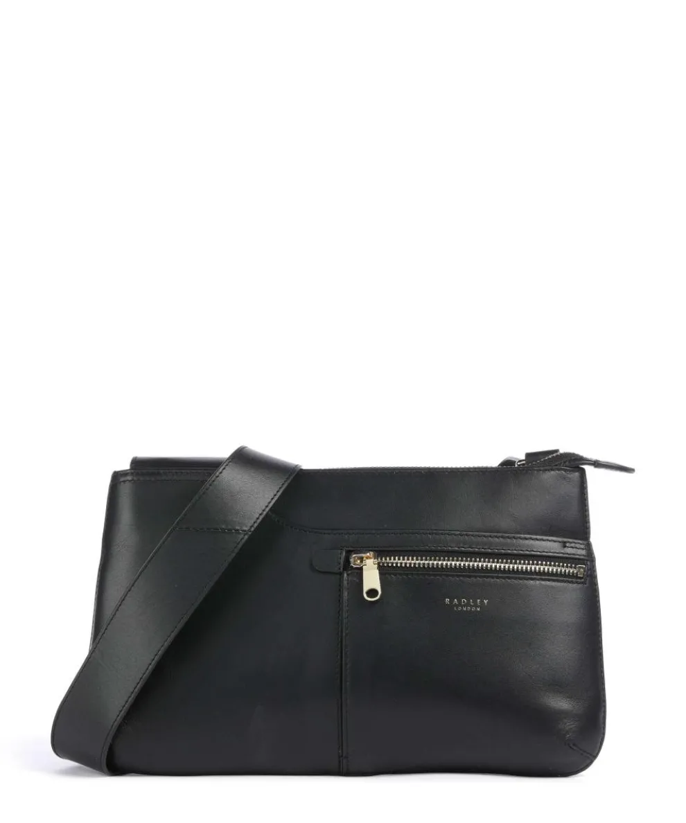 Pockets Umhängetasche fein genarbtes Rindsleder schwarz