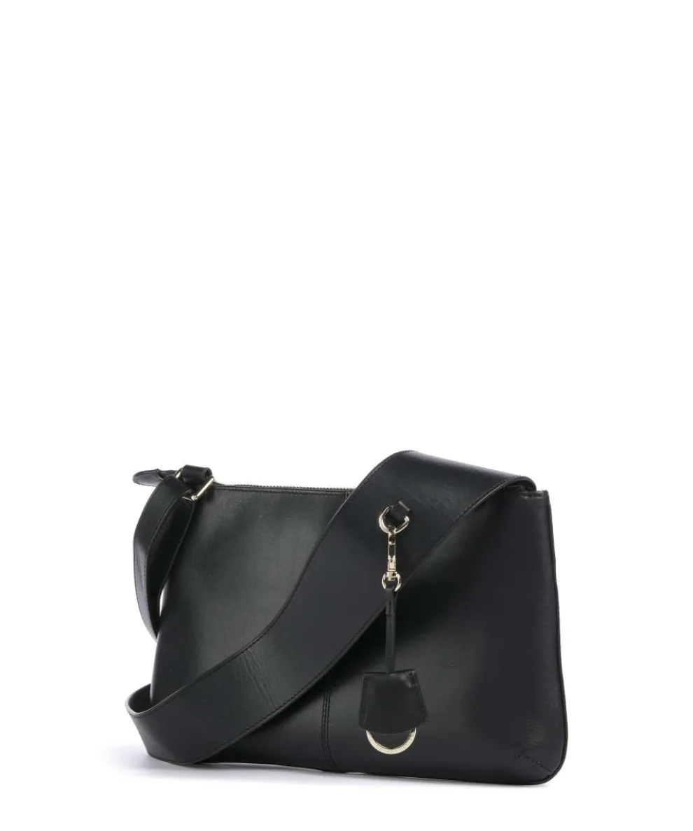 Pockets Umhängetasche fein genarbtes Rindsleder schwarz