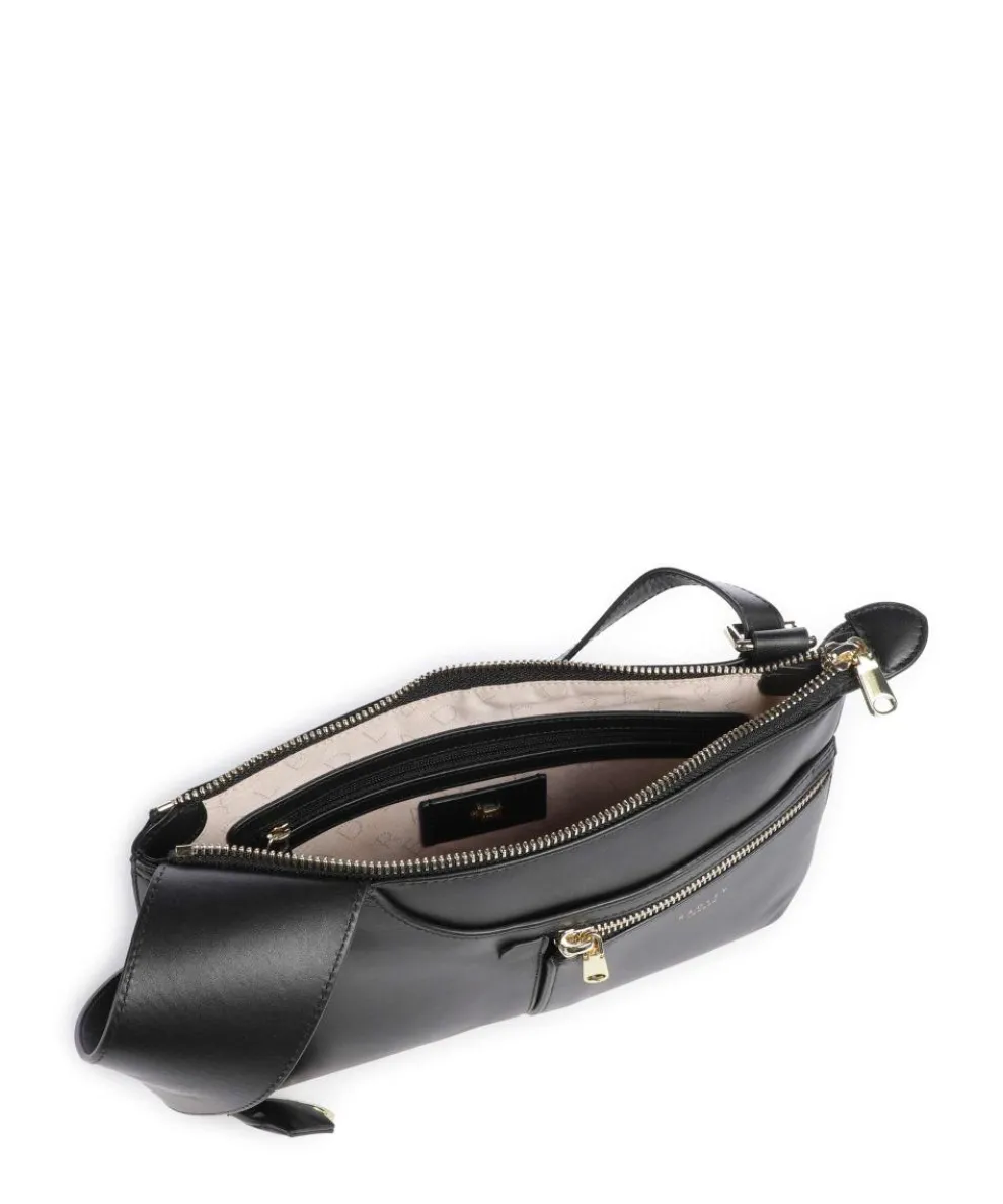 Pockets Umhängetasche fein genarbtes Rindsleder schwarz