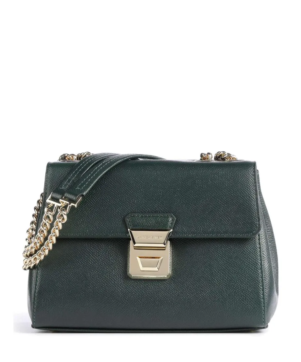 Delphino Tina Schultertasche genarbtes Rindsleder dunkelgrün