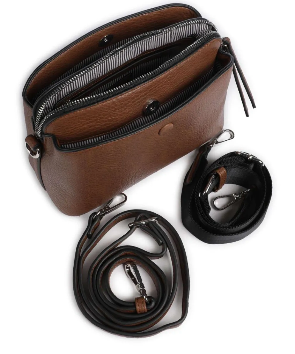 Polly Umhängetasche Lederimitat braun