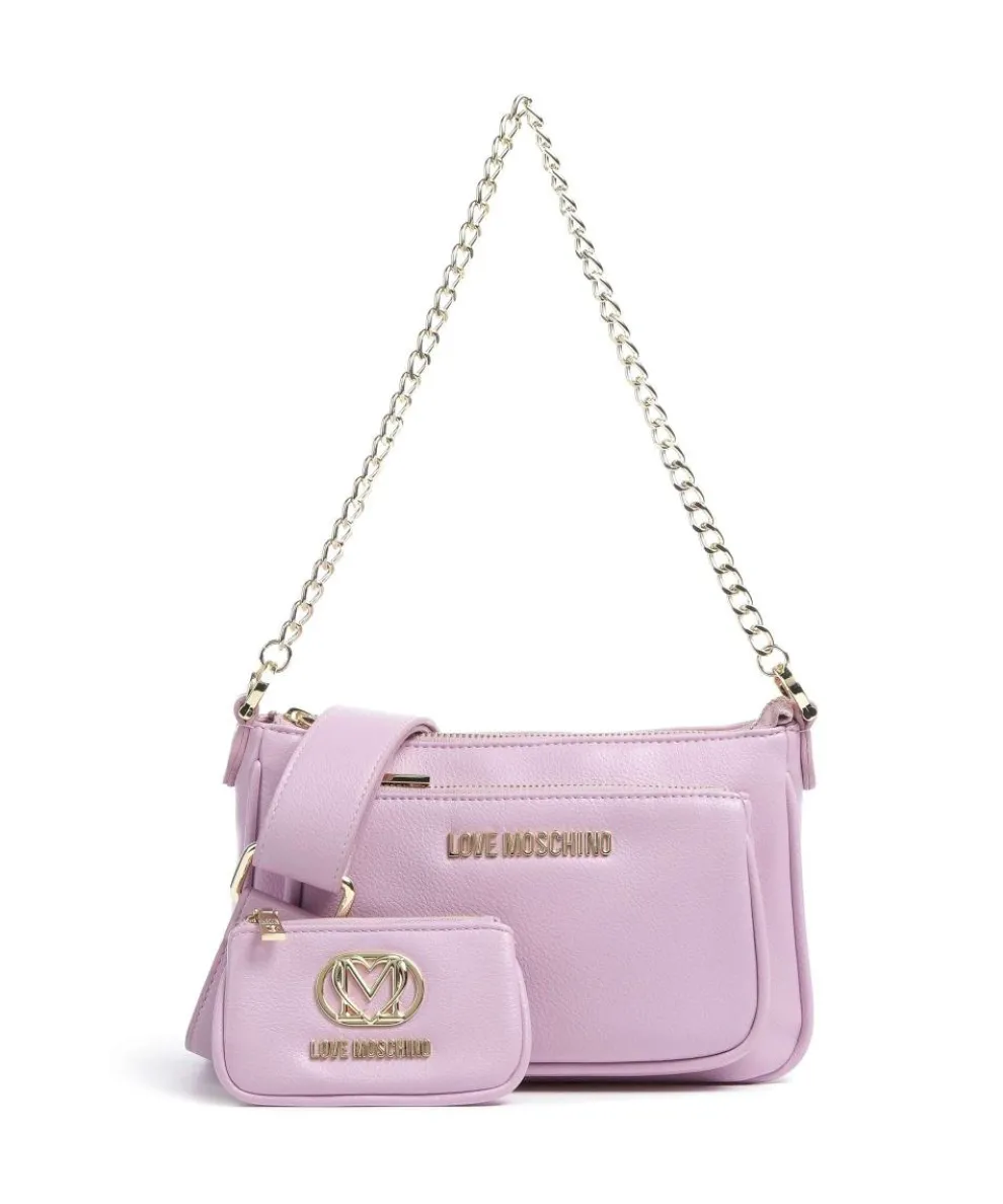 Pouch Charm Schultertasche Lederimitat violett
