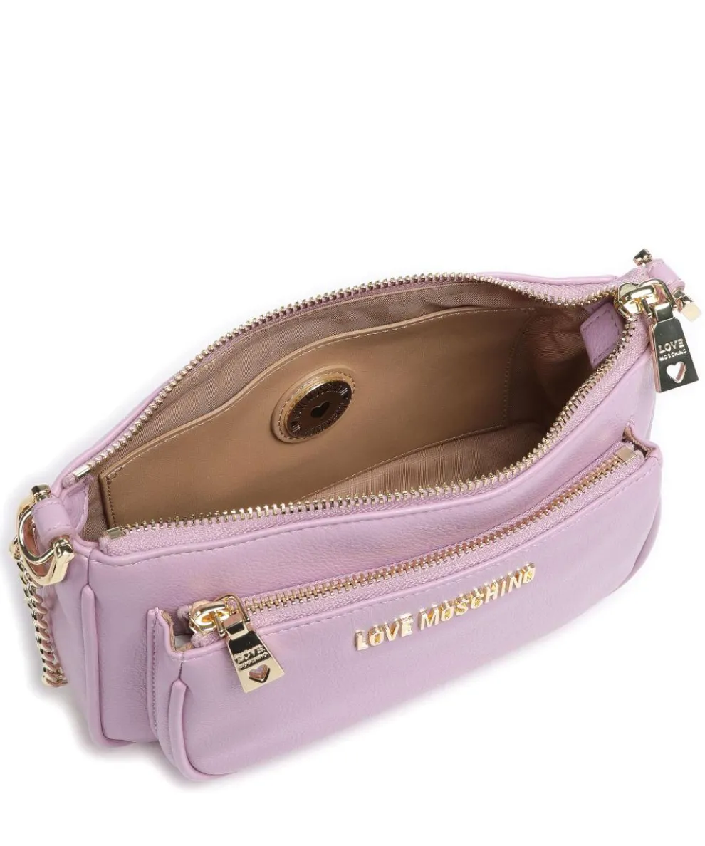 Pouch Charm Schultertasche Lederimitat violett