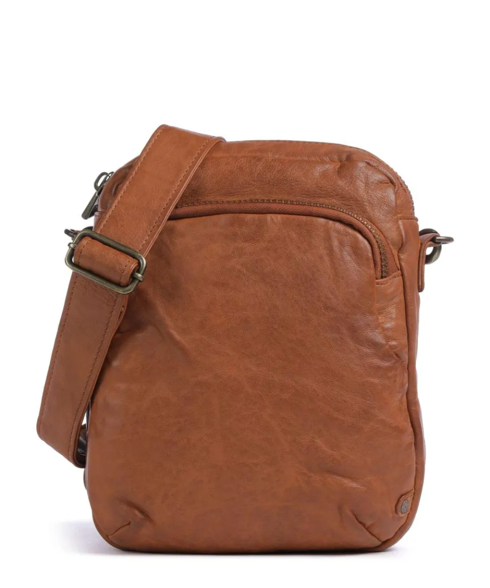 Power Field Umhängetasche Schafsleder cognac