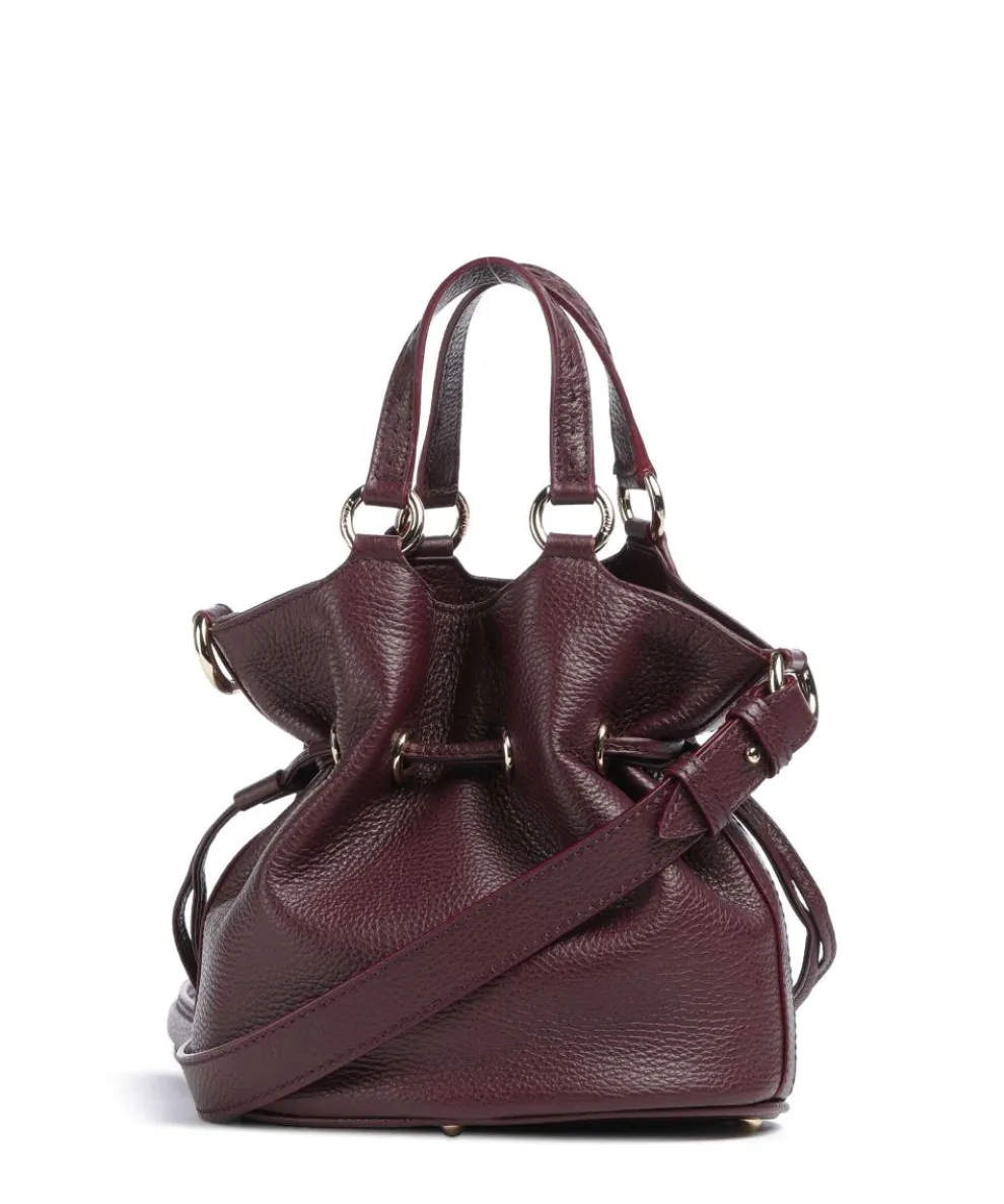 Premier Flirt S Bucket bag genarbtes Rindsleder brombeer