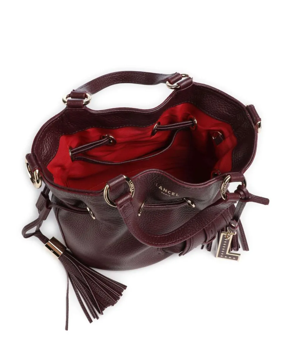 Premier Flirt S Bucket bag genarbtes Rindsleder brombeer