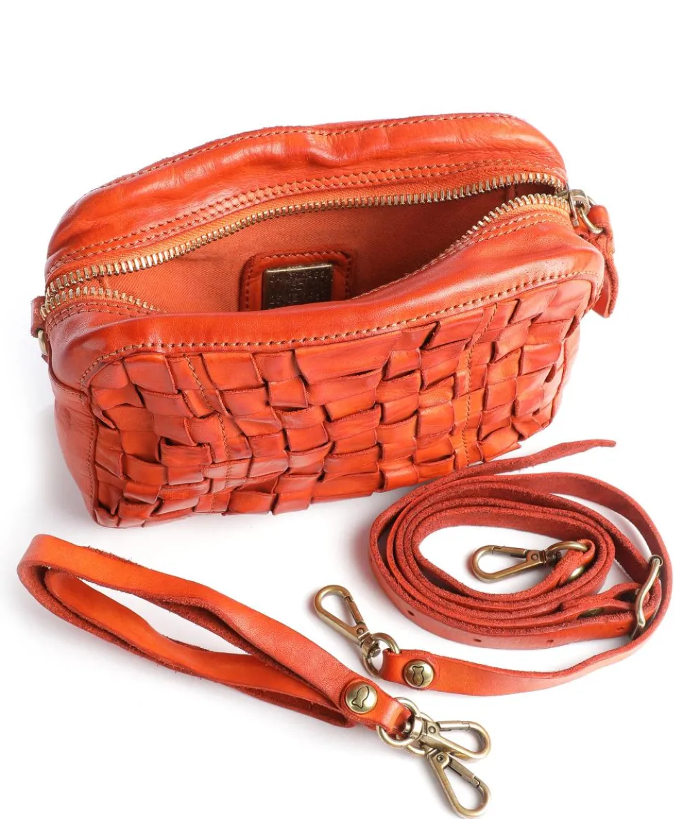 Prestige Umhängetasche fein genarbtes Rindsleder orange