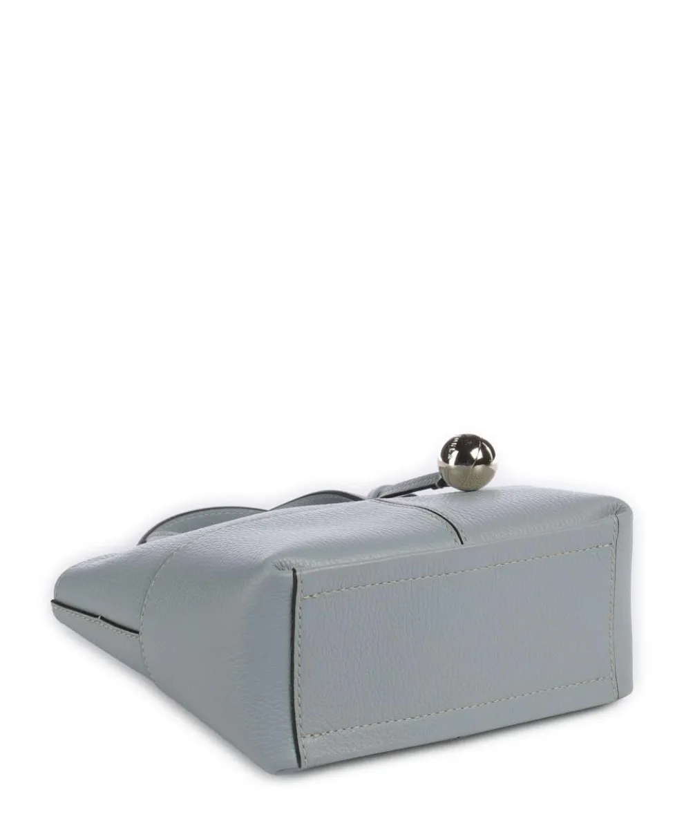 Primrose Mini Umhängetasche genarbtes Leder blaugrau