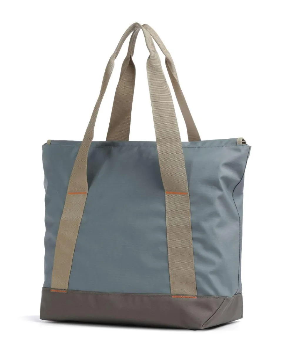 Printed Shrub Shopper 16″ recyceltes Polyester blaugrau