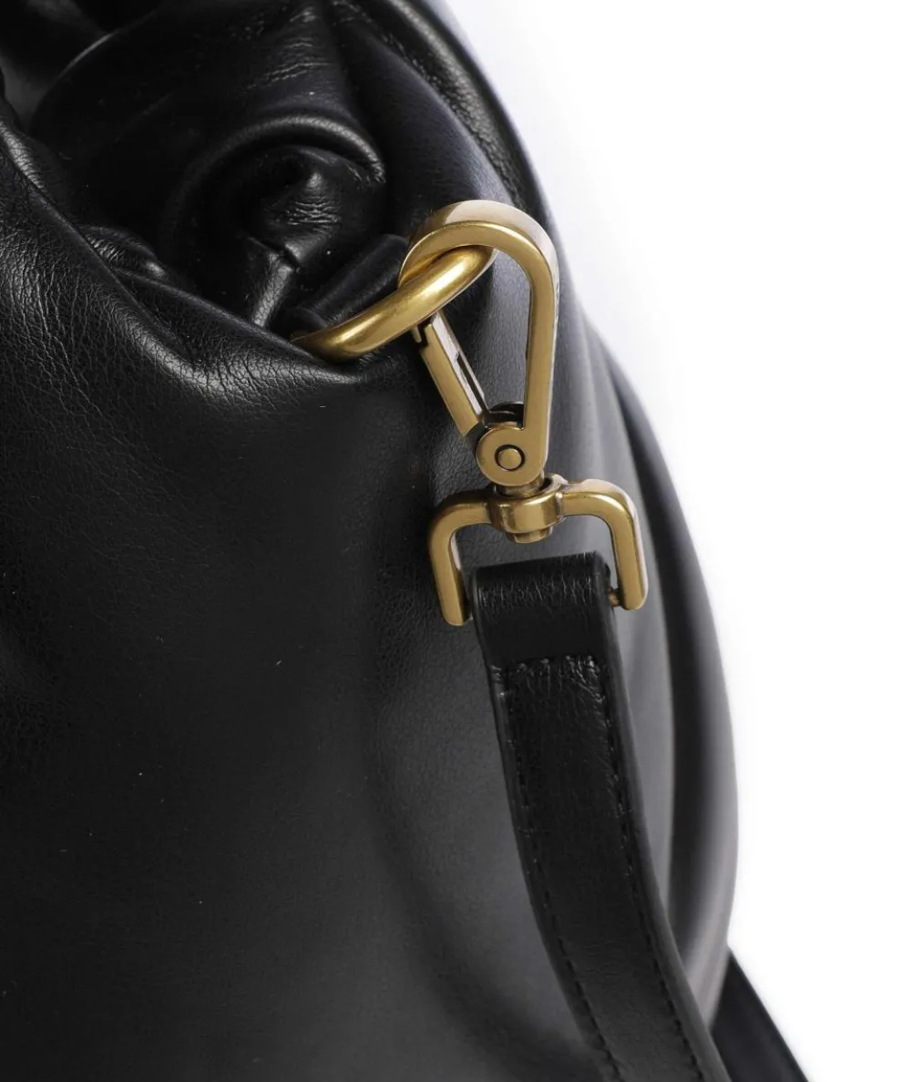 Puffy Foulard Handtasche Lederimitat schwarz