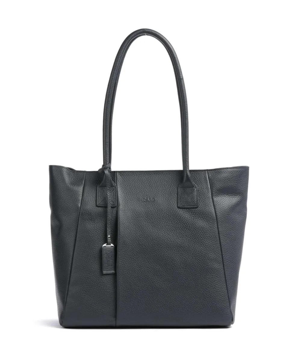 Pure Shopper genarbtes Rindsleder dunkelblau