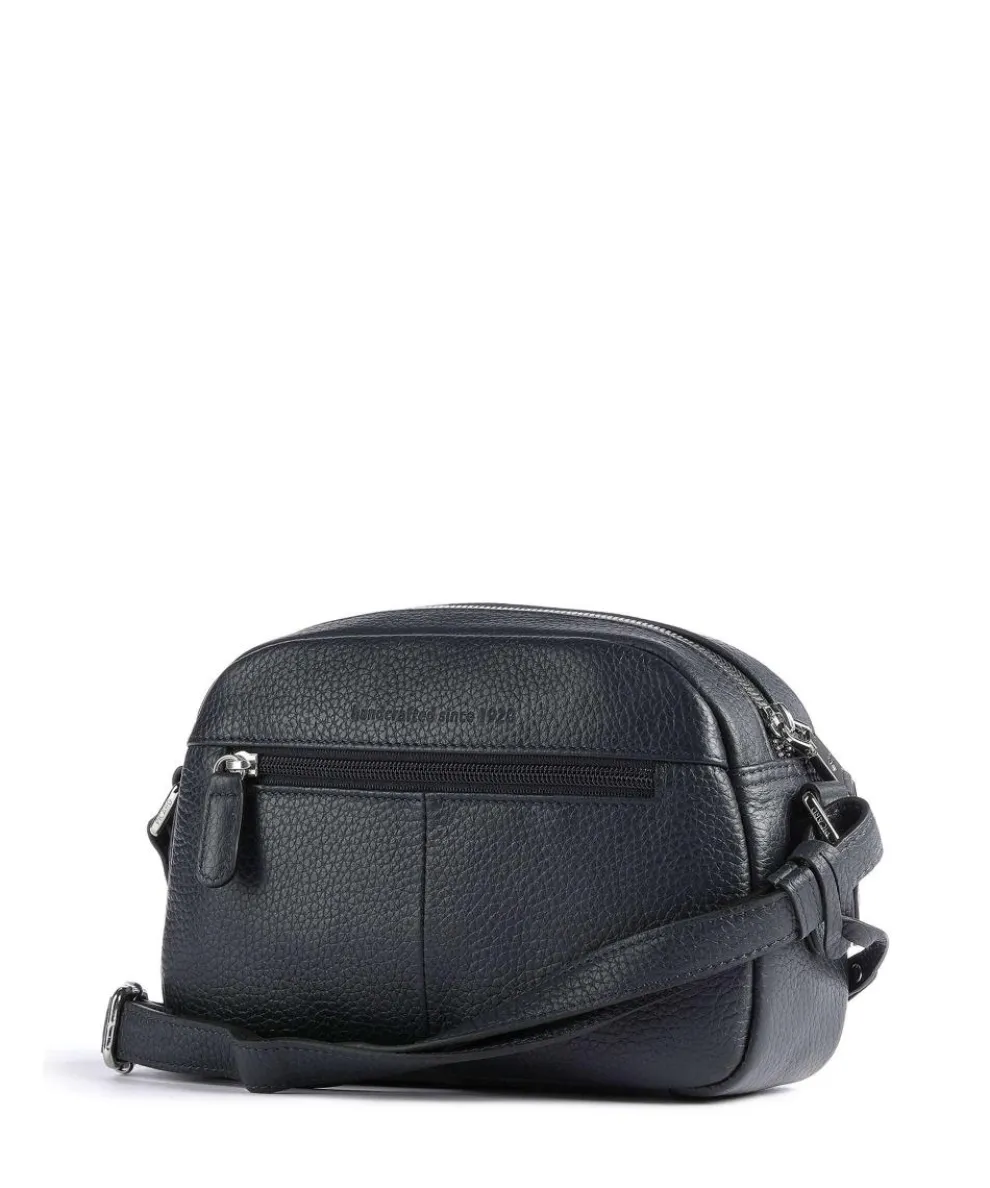 Pure Umhängetasche genarbtes Rindsleder dunkelblau