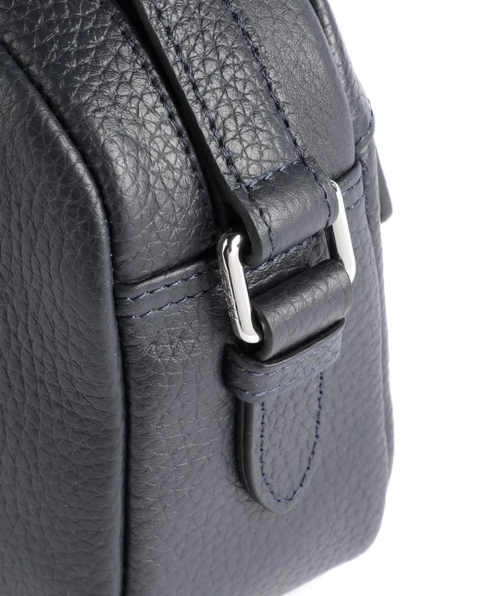 Pure Umhängetasche genarbtes Rindsleder dunkelblau