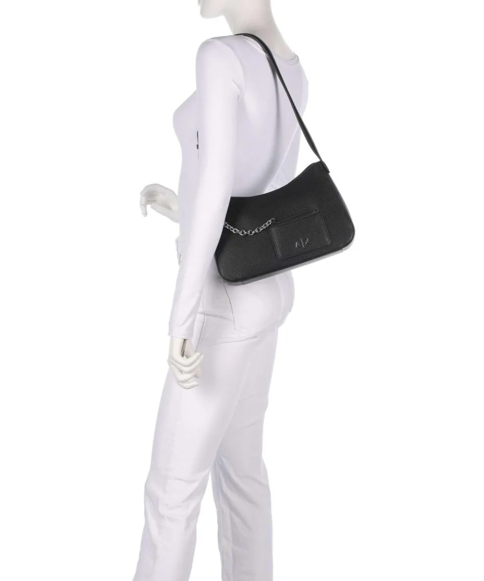 Mila M Schultertasche Lederimitat schwarz