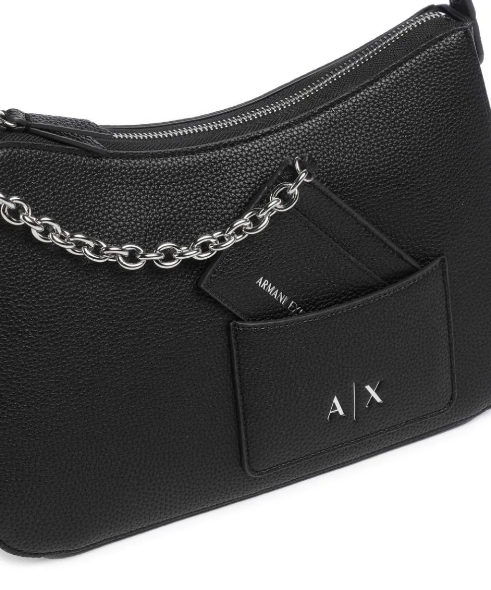 Mila M Schultertasche Lederimitat schwarz