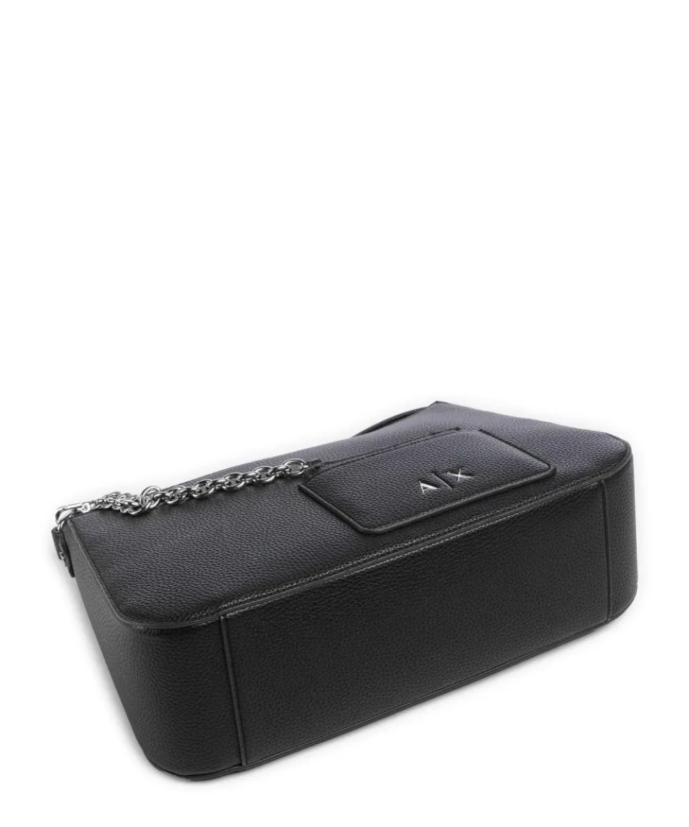 Mila M Schultertasche Lederimitat schwarz