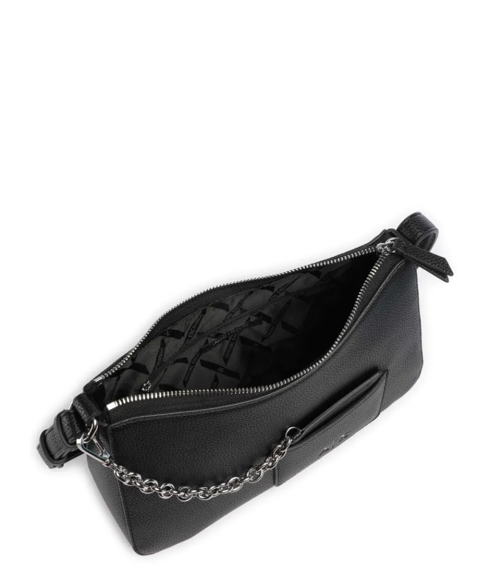 Mila M Schultertasche Lederimitat schwarz