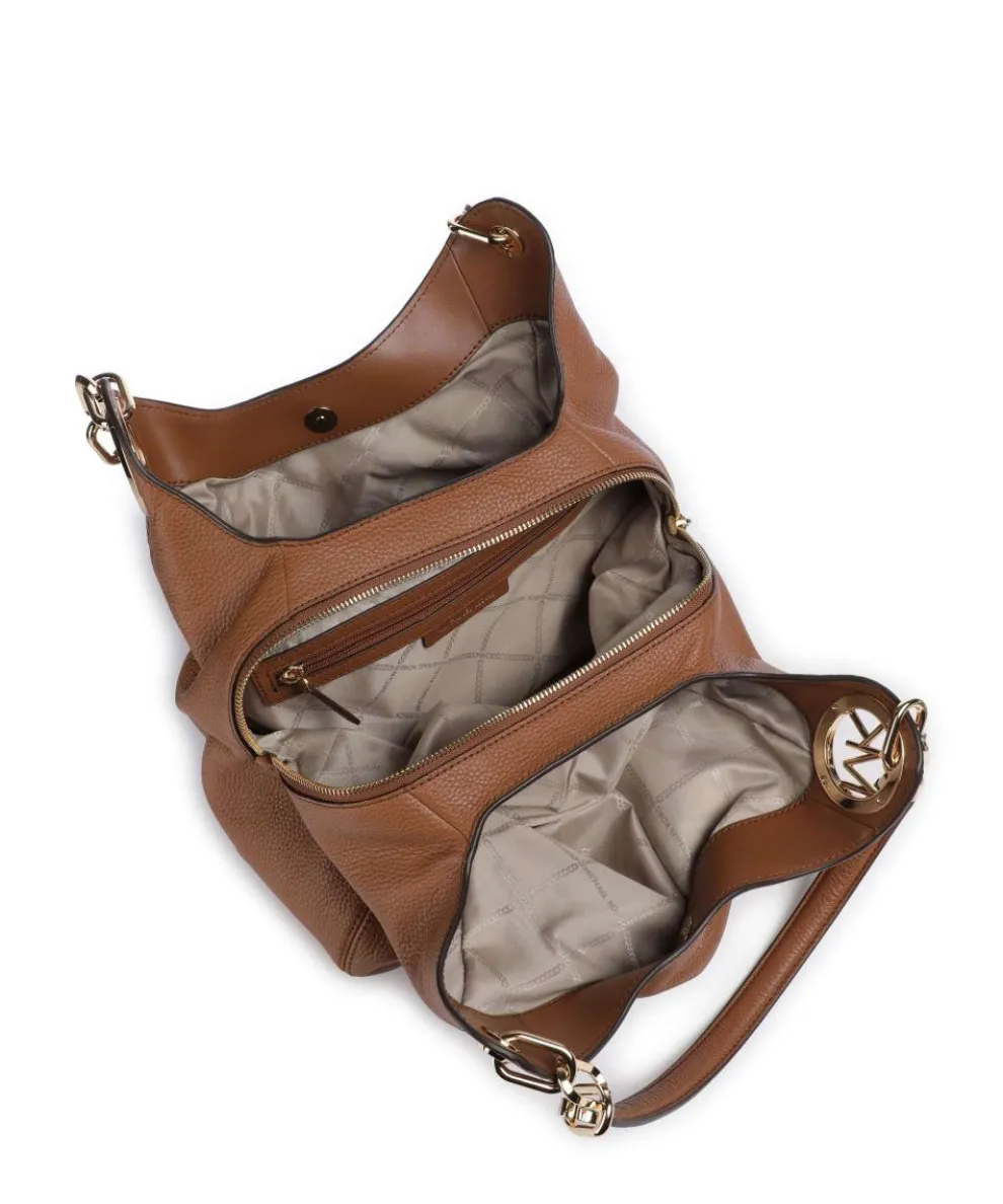 Lillie Beuteltasche genarbtes Rindsleder camel