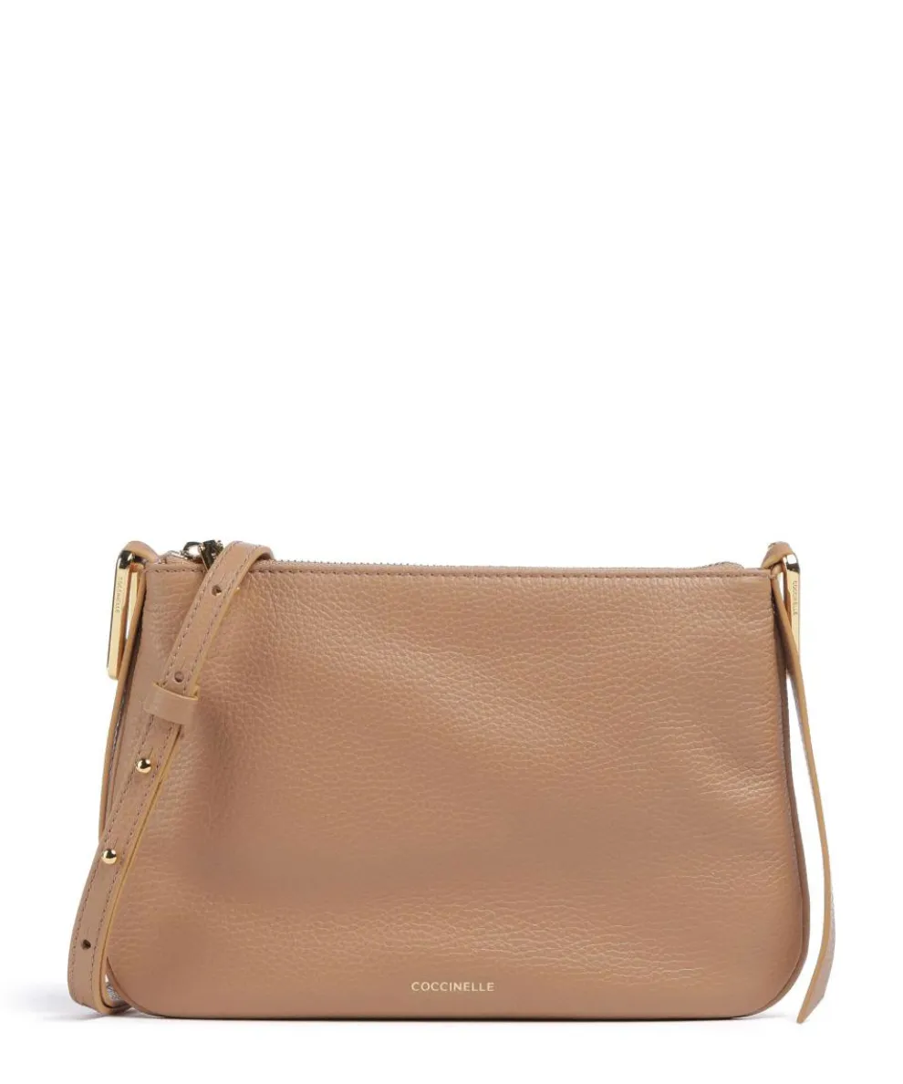 Magie Umhängetasche genarbtes Rindsleder hellbraun