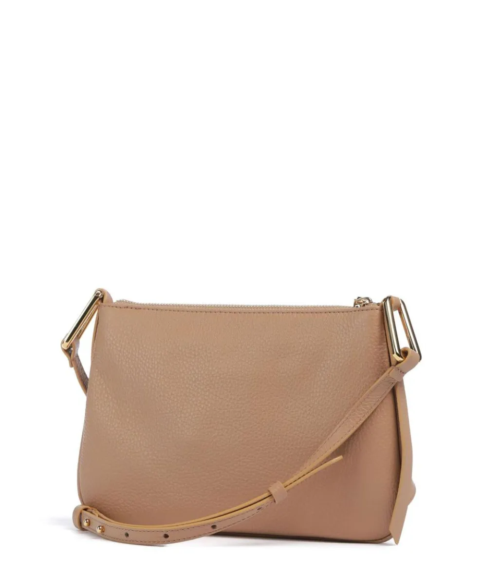 Magie Umhängetasche genarbtes Rindsleder hellbraun