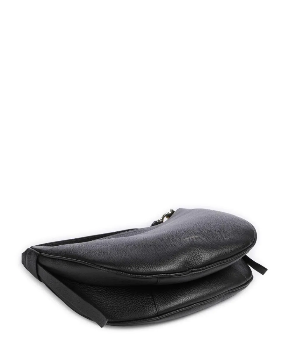 C-Easy Beuteltasche genarbtes Leder schwarz