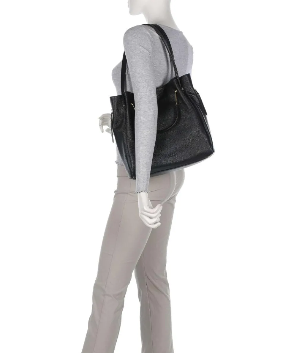 Alexandria Shopper genarbtes Leder schwarz