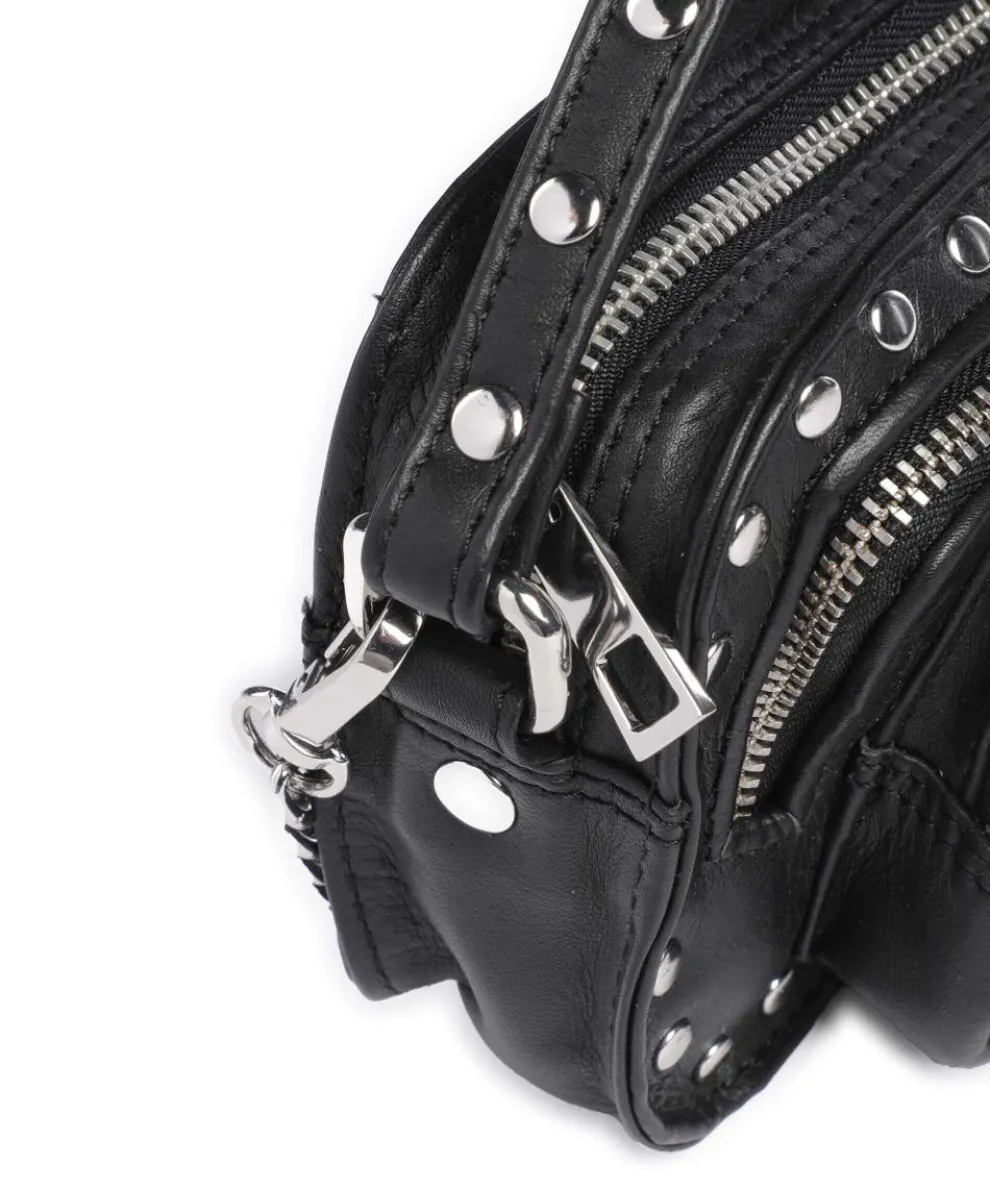 Pure Helena Umhängetasche fein genarbtes Kalbsleder schwarz