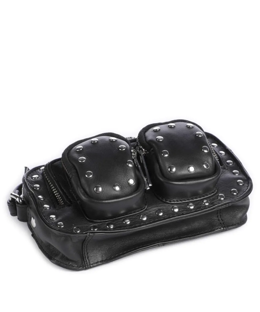 Pure Helena Umhängetasche fein genarbtes Kalbsleder schwarz