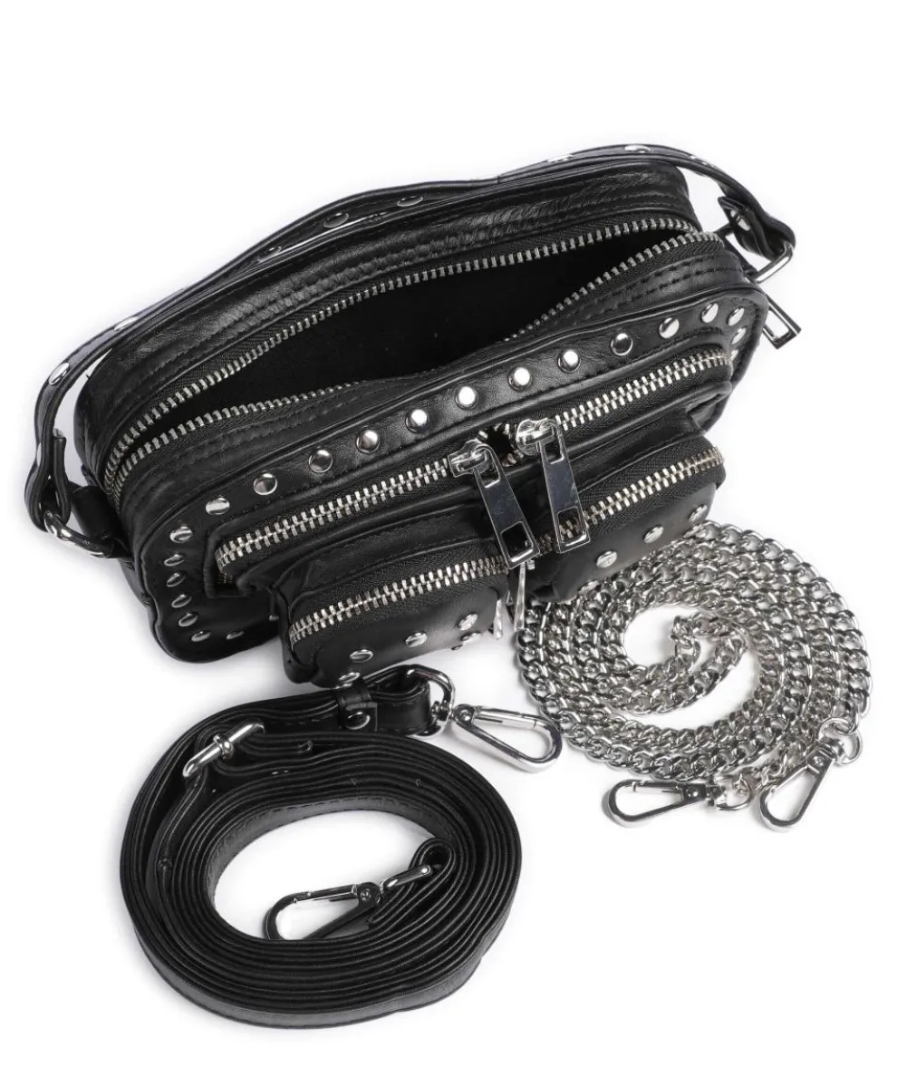 Pure Helena Umhängetasche fein genarbtes Kalbsleder schwarz