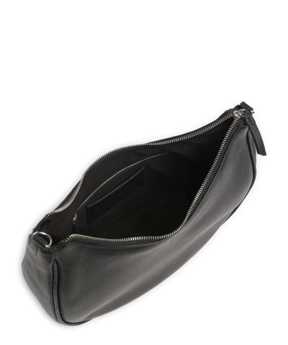 Helia Schultertasche genarbtes Rindsleder schwarz