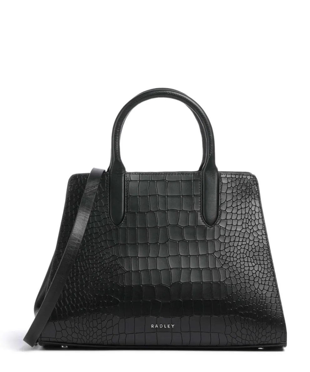 Glasshouse Handtasche geprägtes Rindsleder schwarz