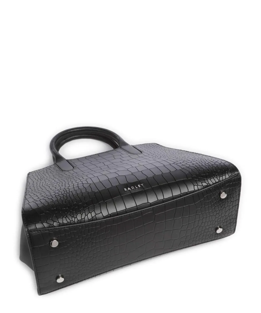 Glasshouse Handtasche geprägtes Rindsleder schwarz