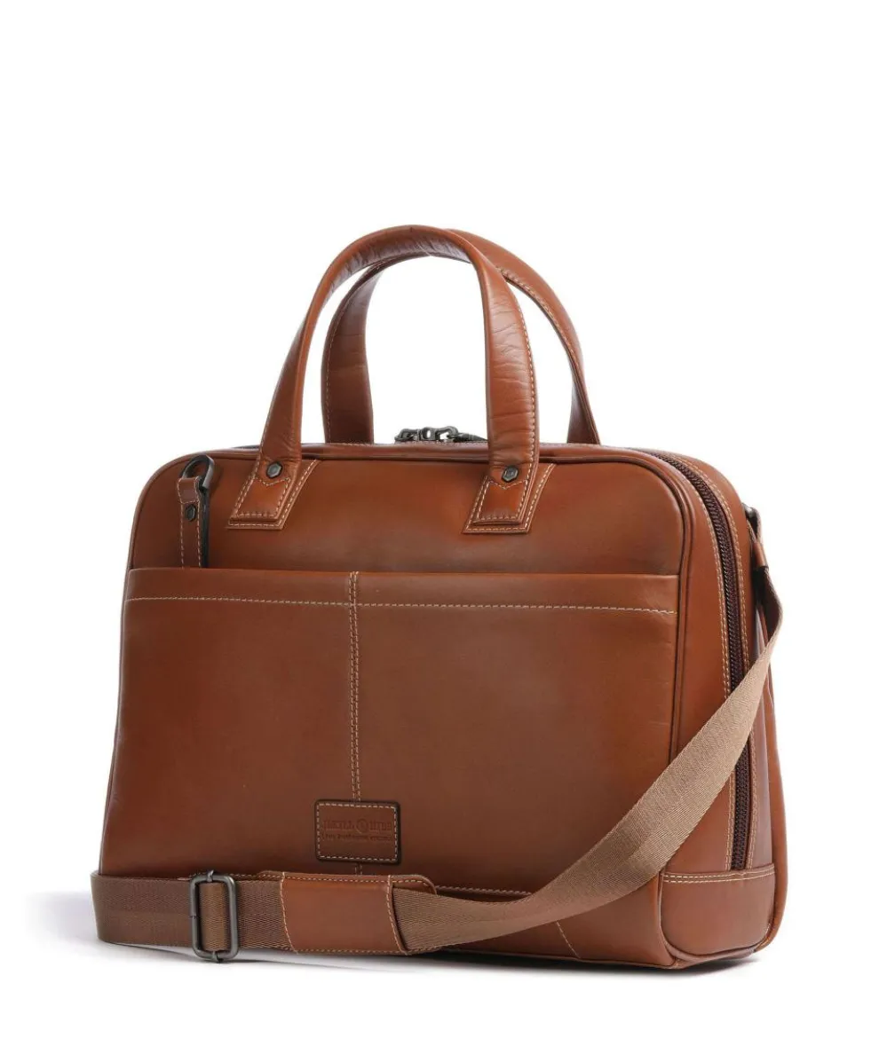 Montana Aktentasche 15″ fein genarbtes Rindsleder braun