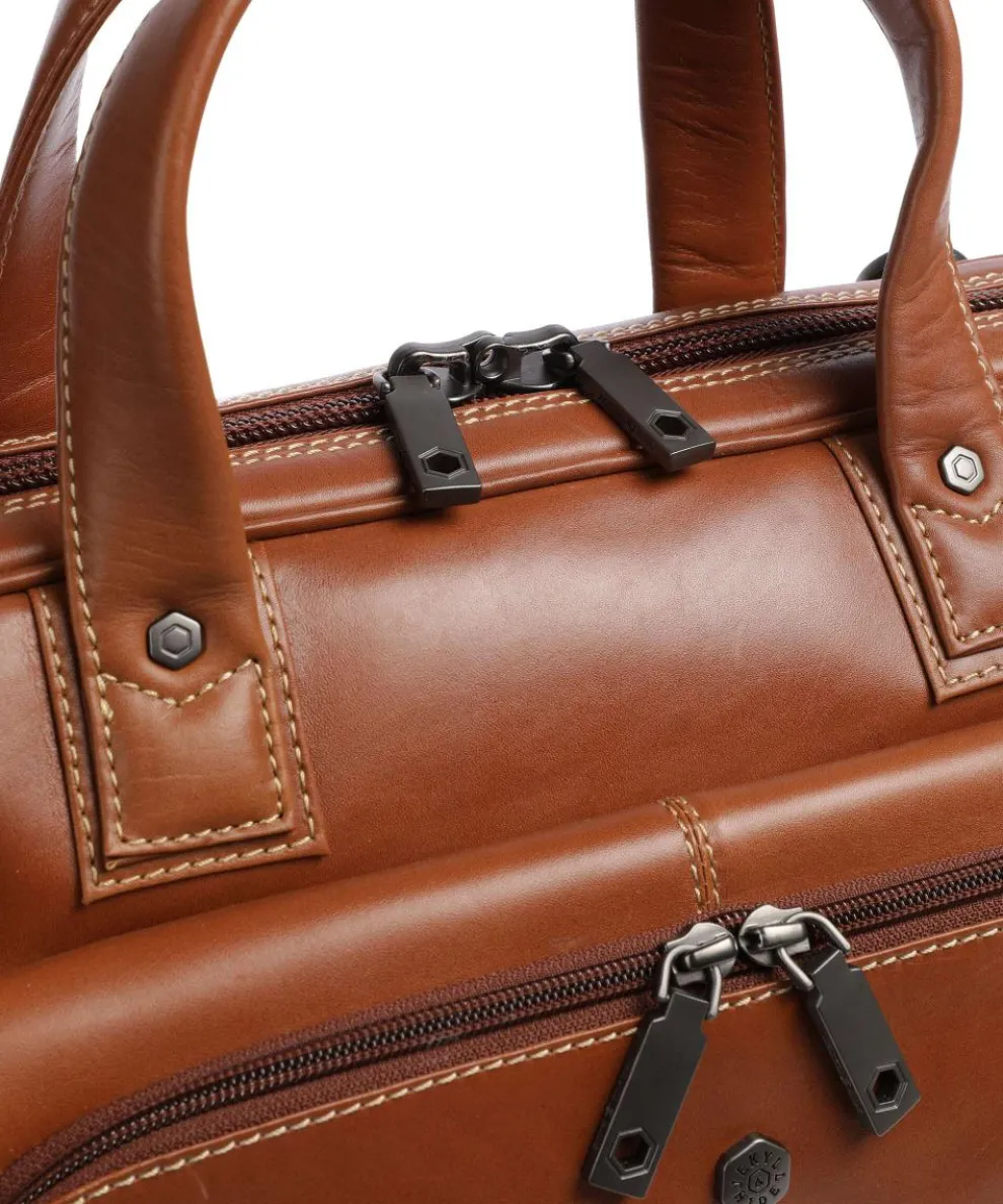 Montana Aktentasche 15″ fein genarbtes Rindsleder braun