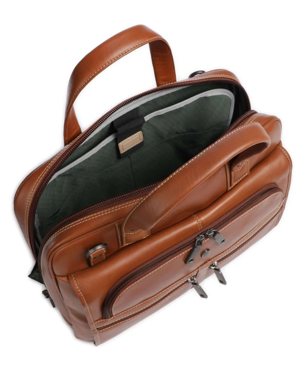 Montana Aktentasche 15″ fein genarbtes Rindsleder braun