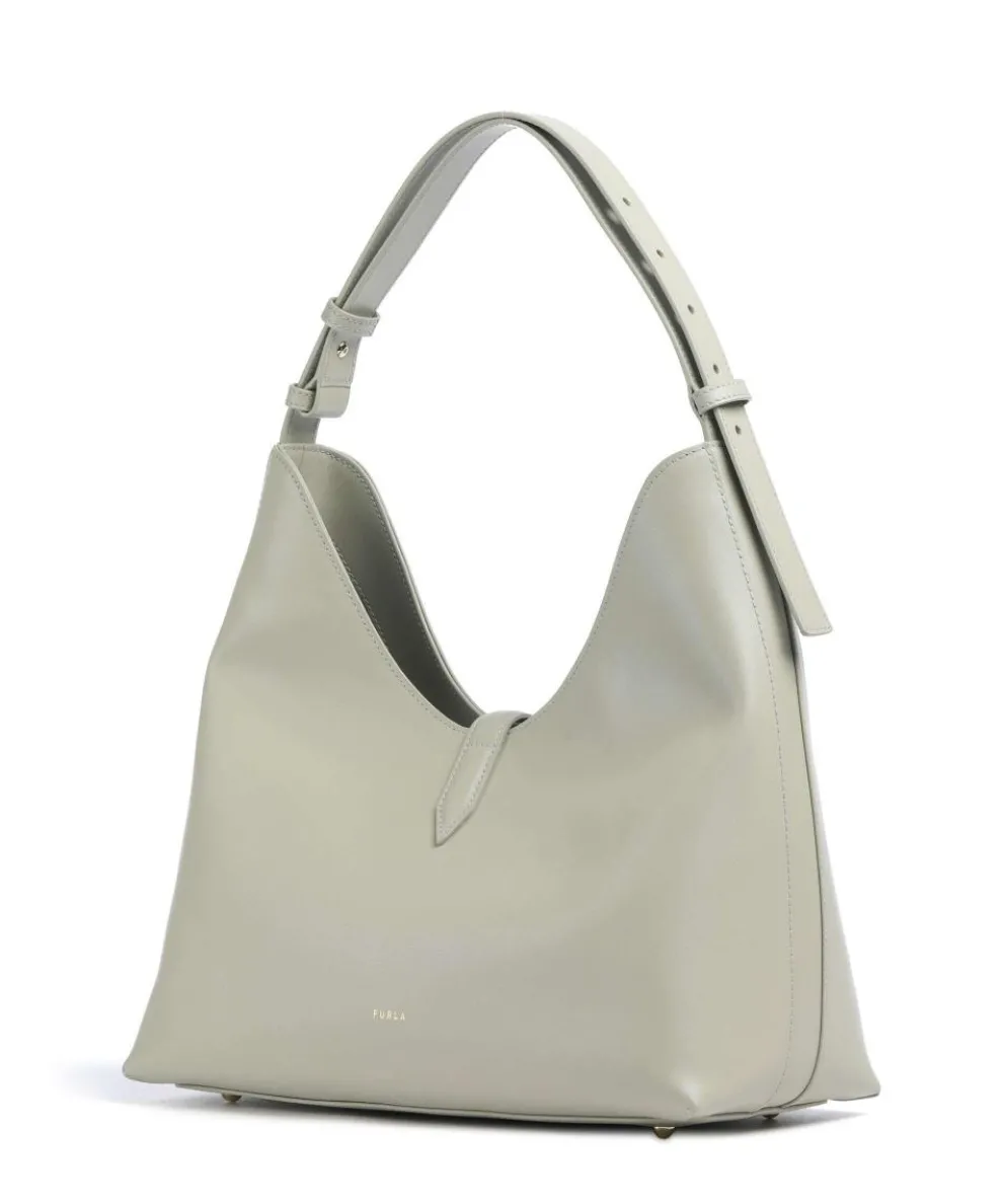 Goccia M Beuteltasche fein genarbtes Kalbsleder graugrün